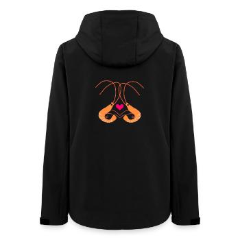 Shrimps in love - Women’s Recycled Softshell Jacket by Stanley/Stella - black - Back - AI Model Female 172 light (172cm)
