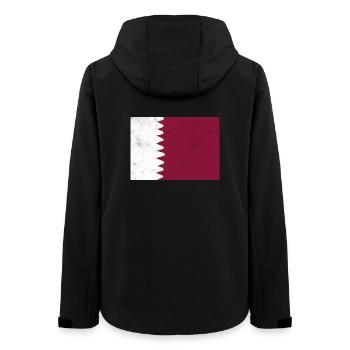 Flag of Qatar - Women’s Recycled Softshell Jacket by Stanley/Stella - black - Back - AI Model Female 172 light (172cm)
