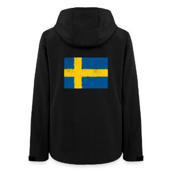 Drapeau de la Suède - Veste softshell femme recyclée Stanley/Stella - noir - Dos - AI Model Female 172 light (172cm)