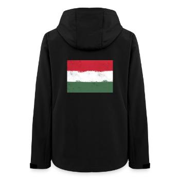 Flagge von Ungarn - Frauen Recycelte Softshelljacke von Stanley/Stella - Schwarz - Hinten - AI Model Female 172 light (172cm)