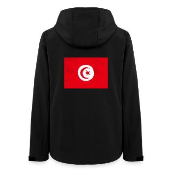 Flag of Tunisia - Women’s Recycled Softshell Jacket by Stanley/Stella - black - Back - AI Model Female 172 light (172cm)