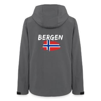 Bergen, Norvège - Veste softshell femme recyclée Stanley/Stella - charbon - Dos - AI Model Female 172 light (172cm)