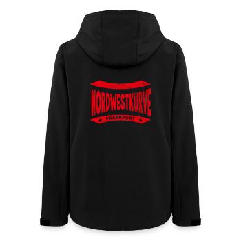 Frankfurt Nordwestkurve Hoodie, Rot, Adlerpower  - Frauen Recycelte Softshelljacke von Stanley/Stella - Schwarz - Hinten - AI Model Female 172 light (172cm)