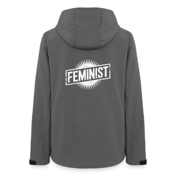 Feministisch – Feminismus Logo T-Shirt - Frauen Recycelte Softshelljacke von Stanley/Stella - Anthrazit - Hinten - AI Model Female 172 light (172cm)