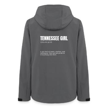 Tennessee Girl: Herz Rhythmus Stolz - Frauen Recycelte Softshelljacke von Stanley/Stella - Anthrazit - Hinten - AI Model Female 172 light (172cm)