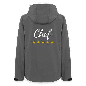 Chef Hôtel 5 étoiles - Veste softshell femme recyclée Stanley/Stella - charbon - Dos - AI Model Female 172 light (172cm)