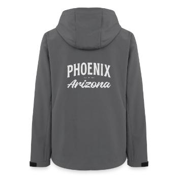 Phoenix Arizona Vintage Logo - Frauen Recycelte Softshelljacke von Stanley/Stella - Anthrazit - Hinten - AI Model Female 172 light (172cm)