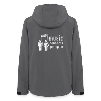 Music Connects People Note Festival Concert - Women’s Recycled Softshell Jacket by Stanley/Stella - anthracite - Back - AI Model Female 172 light (172cm)
