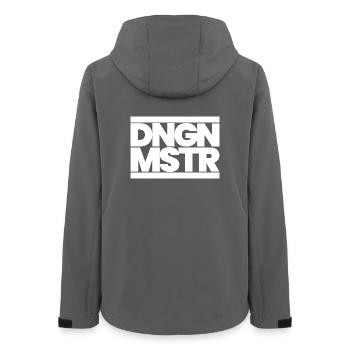 DNGN MSTR – RPG Game Master Minimal Design White - Frauen Recycelte Softshelljacke von Stanley/Stella - Anthrazit - Hinten - AI Model Female 172 light (172cm)