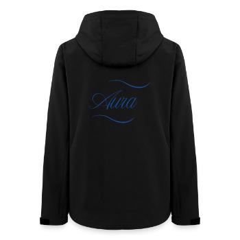 Aura Eleganz Schriftzug - Frauen Recycelte Softshelljacke von Stanley/Stella - Schwarz - Hinten - AI Model Female 172 light (172cm)