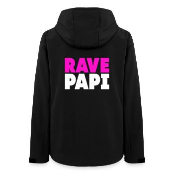 Techno House Electro Festival Hardstyle Rave Dad - Frauen Recycelte Softshelljacke von Stanley/Stella - Schwarz - Hinten - AI Model Female 172 light (172cm)