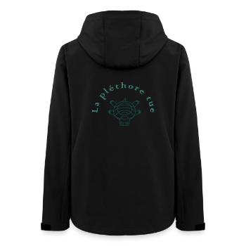 La Pléthore Tue Vert - Veste softshell femme recyclée Stanley/Stella - noir - Dos - AI Model Female 172 light (172cm)