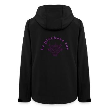 La Pléthore Tue Violet - Veste softshell femme recyclée Stanley/Stella - noir - Dos - AI Model Female 172 light (172cm)