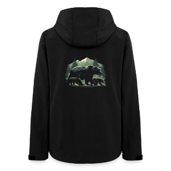 Sentier de l’Ours à Pine Dawn - Veste softshell femme recyclée Stanley/Stella - noir - Dos - AI Model Female 172 light (172cm)