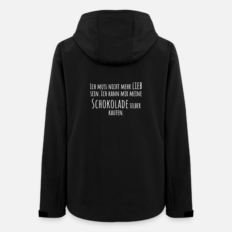 Ich kaufe mir Schokolade selbst - Frauen Recycelte Softshelljacke von Stanley/Stella - Schwarz
