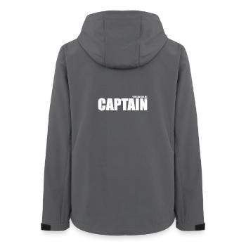Captain Large Font Contrast Design - Women’s Recycled Softshell Jacket by Stanley/Stella - anthracite - Back - AI Model Female 172 light (172cm)