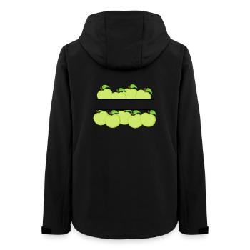 Apples banner with green apple - Women’s Recycled Softshell Jacket by Stanley/Stella - black - Back - AI Model Female 172 light (172cm)