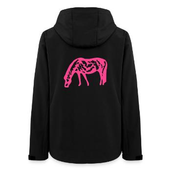 Pferd rosa pink - Frauen Recycelte Softshelljacke von Stanley/Stella - Schwarz - Hinten - AI Model Female 172 light (172cm)