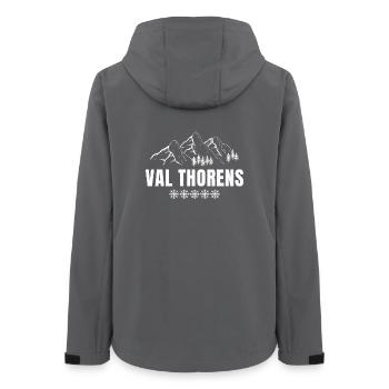 Val Thorens, ski resort, skiing - Women’s Recycled Softshell Jacket by Stanley/Stella - anthracite - Back - AI Model Female 172 light (172cm)