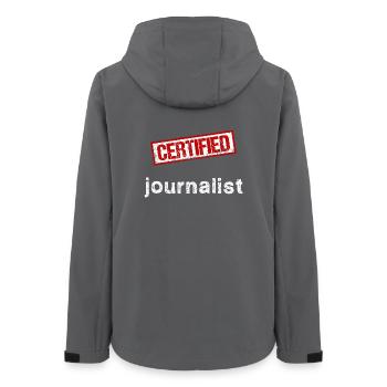 Journalist - Frauen Recycelte Softshelljacke von Stanley/Stella - Anthrazit - Hinten - AI Model Female 172 light (172cm)