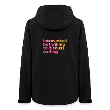 Curling - Women’s Recycled Softshell Jacket by Stanley/Stella - black - Back - AI Model Female 172 light (172cm)