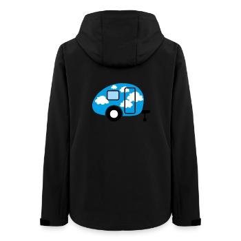 Caravan Wohnwagen Wolken Wetter Himmel Camper Camp - Frauen Recycelte Softshelljacke von Stanley/Stella - Schwarz - Hinten - AI Model Female 172 light (172cm)