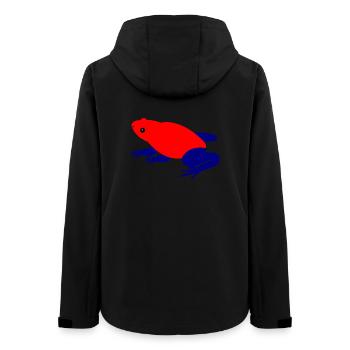strawberry poison dart frog Animal Art - Women’s Recycled Softshell Jacket by Stanley/Stella - black - Back - AI Model Female 172 light (172cm)