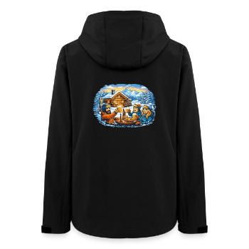 Après ski hut – winter holiday with friends - Women’s Recycled Softshell Jacket by Stanley/Stella - black - Back - AI Model Female 172 light (172cm)