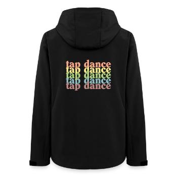 Tap Dance Pastell Raster - Frauen Recycelte Softshelljacke von Stanley/Stella - Schwarz - Hinten - AI Model Female 172 light (172cm)