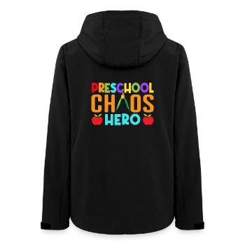 Pre K Teacher Chaos Hero Kindergarten Teacher - Frauen Recycelte Softshelljacke von Stanley/Stella - Schwarz - Hinten - AI Model Female 172 light (172cm)
