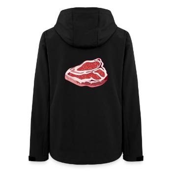 prächtiges rohes T Bone Steak für Grillpartys - Frauen Recycelte Softshelljacke von Stanley/Stella - Schwarz - Hinten - AI Model Female 172 light (172cm)