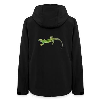 Motif vert gecko - Veste softshell femme recyclée Stanley/Stella - noir - Dos - AI Model Female 172 light (172cm)