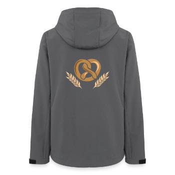 baker bakery cereal barley wheat icon logo - Women’s Recycled Softshell Jacket by Stanley/Stella - anthracite - Back - AI Model Female 172 light (172cm)