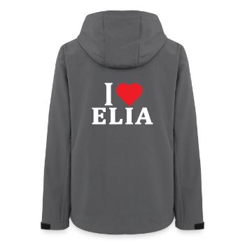 T-Shirt I love Elia T-Shirt Geschenkidee - Frauen Recycelte Softshelljacke von Stanley/Stella - Anthrazit - Hinten - AI Model Female 172 light (172cm)