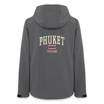 Phuket Thailand Vintage-Logo - Frauen Recycelte Softshelljacke von Stanley/Stella - Anthrazit - Hinten - AI Model Female 172 light (172cm)