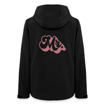 Mr. Matching Paar Verlobung Hochzeit Flitterwochen - Frauen Recycelte Softshelljacke von Stanley/Stella - Schwarz - Hinten - AI Model Female 172 light (172cm)