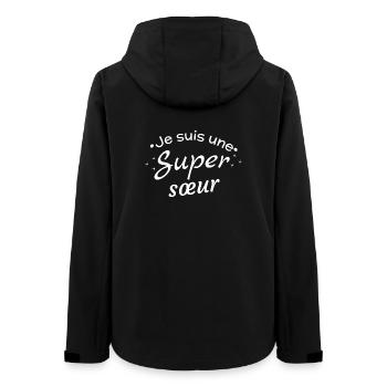 Super Schwester Affirmation Nachricht - Frauen Recycelte Softshelljacke von Stanley/Stella - Schwarz - Hinten - AI Model Female 172 light (172cm)
