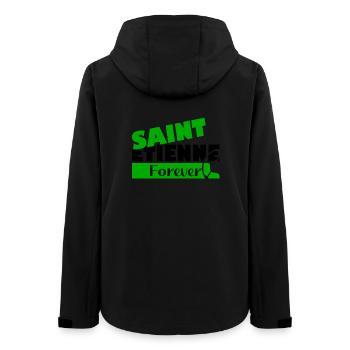 Saint Etienne Forever Bold Logo Tee - Women’s Recycled Softshell Jacket by Stanley/Stella - black - Back - AI Model Female 172 light (172cm)