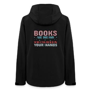 Bücherträume in deinen Händen - Frauen Recycelte Softshelljacke von Stanley/Stella - Schwarz - Hinten - AI Model Female 172 light (172cm)