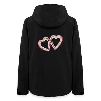 Double heart connection - Women’s Recycled Softshell Jacket by Stanley/Stella - black - Back - AI Model Female 172 light (172cm)