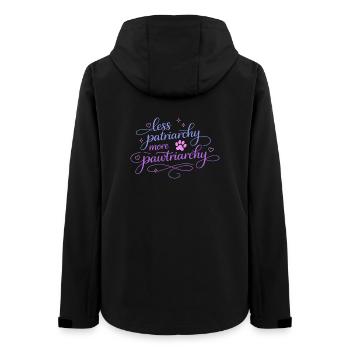 less patriarchy, more pawtriarchy - Frauen Recycelte Softshelljacke von Stanley/Stella - Schwarz - Hinten - AI Model Female 172 light (172cm)