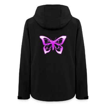 Schmetterling - Frauen Recycelte Softshelljacke von Stanley/Stella - Schwarz - Hinten - AI Model Female 172 light (172cm)
