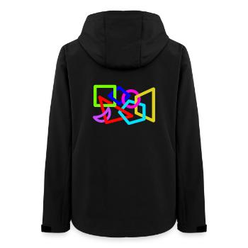 Formes néon entrelacées - Veste softshell femme recyclée Stanley/Stella - noir - Dos - AI Model Female 172 light (172cm)