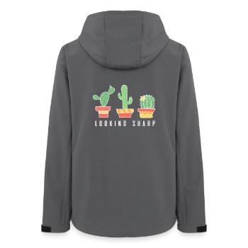 Looking Sharp Cactus - Women’s Recycled Softshell Jacket by Stanley/Stella - anthracite - Back - AI Model Female 172 light (172cm)