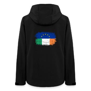 EU Italy Flag Fusion - Women’s Recycled Softshell Jacket by Stanley/Stella - black - Back - AI Model Female 172 light (172cm)
