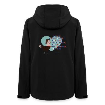 Famous Artist - Women’s Recycled Softshell Jacket by Stanley/Stella - black - Back - AI Model Female 172 light (172cm)