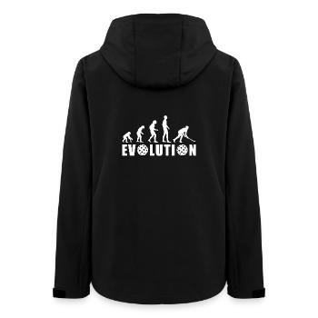 EVOLUTION HOCKEY Indoor Hockey World Championship Champion Gift - Women’s Recycled Softshell Jacket by Stanley/Stella - black - Back - AI Model Female 172 light (172cm)
