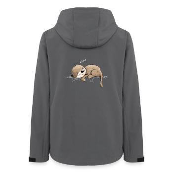 Träumender Otter Macht Mal Pause - Frauen Recycelte Softshelljacke von Stanley/Stella - Anthrazit - Hinten - AI Model Female 172 light (172cm)