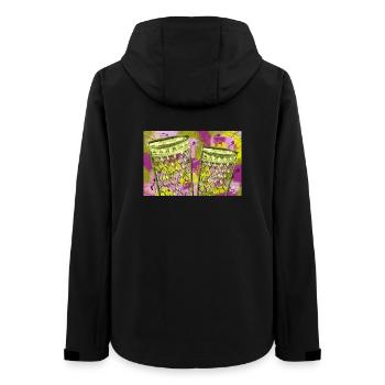 Cider glasses modern - Women’s Recycled Softshell Jacket by Stanley/Stella - black - Back - AI Model Female 172 light (172cm)