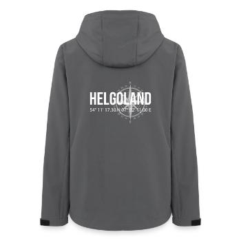 Koordinaten Helgoland - Frauen Recycelte Softshelljacke von Stanley/Stella - Anthrazit - Hinten - AI Model Female 172 light (172cm)